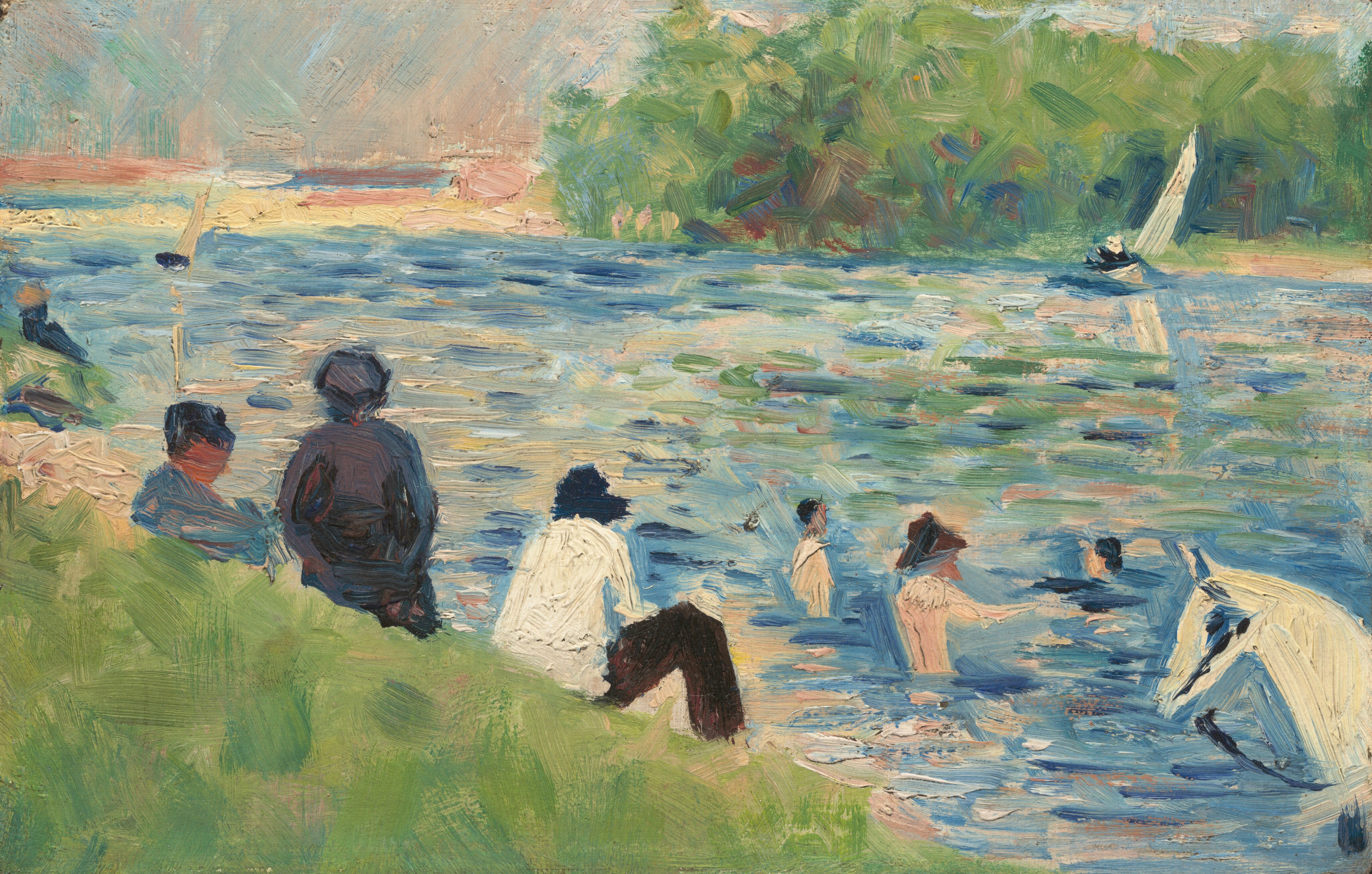 Bathers Study For Bathers At Asnières