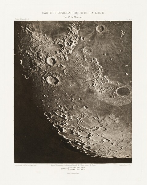 Carte photographique de la lune, planche X.A (Photographic Chart of the Moon, plate X.A)