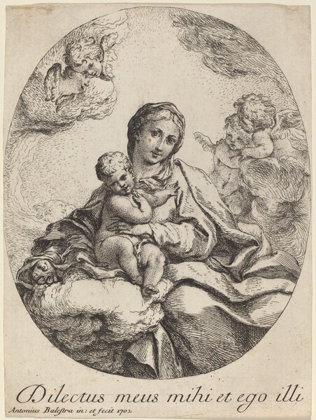Virgin and Child on a Cloud