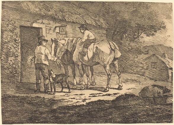Horses at Cottage Door
