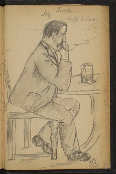 Man at a Table Smoking