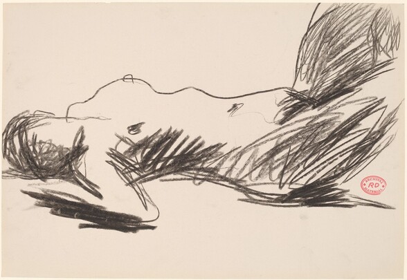 Untitled [side view of sleeping female nude]