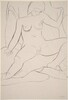Untitled [seated female nude with legs apart] [verso]