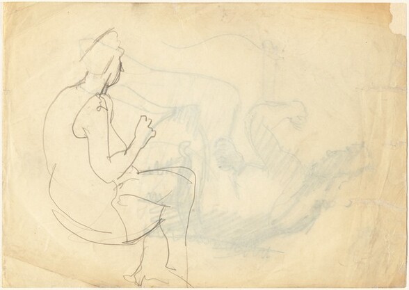 Seated Woman with Crossed Legs [verso]