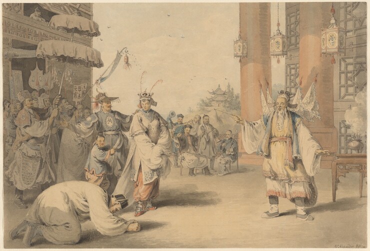 William Alexander, A Scene in an Historical Play Exhibited on the Chinese Stage, 1795