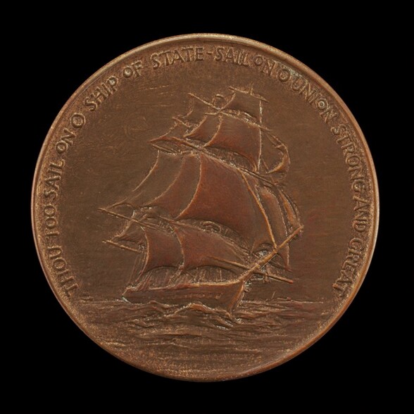 Franklin Delano Roosevelt Fourth Inaugural Medal: The Ship of State [reverse]