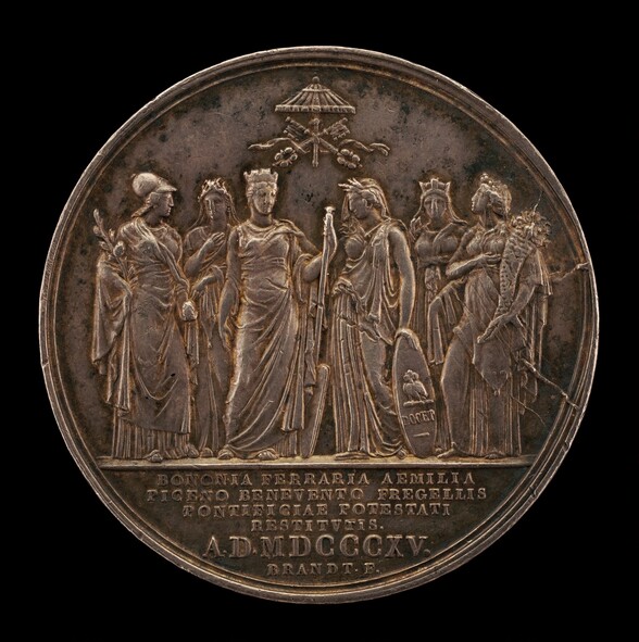 Rome and the Papal States Welcoming the Return of the Pope from Imprisonment [reverse]