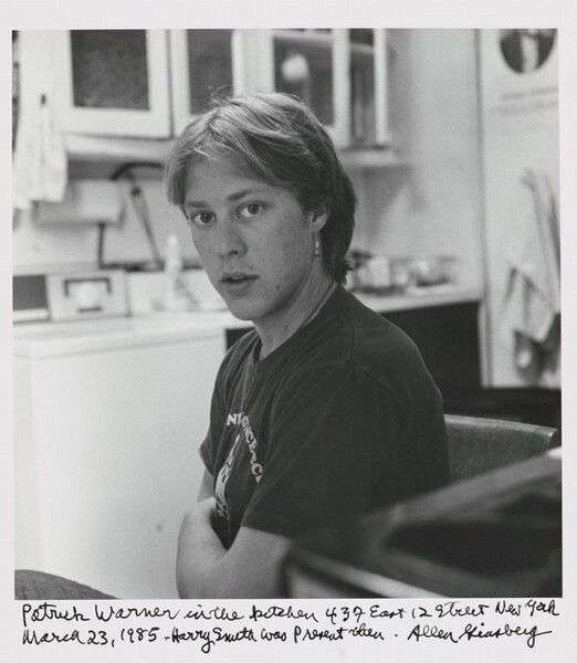 Patrick Warner in the kitchen 437 East 12th Street, New York March 23, 1985. Harry Smith was present then