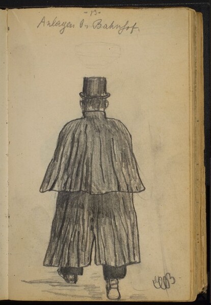 Man Walking in Top Hat and Long Coat