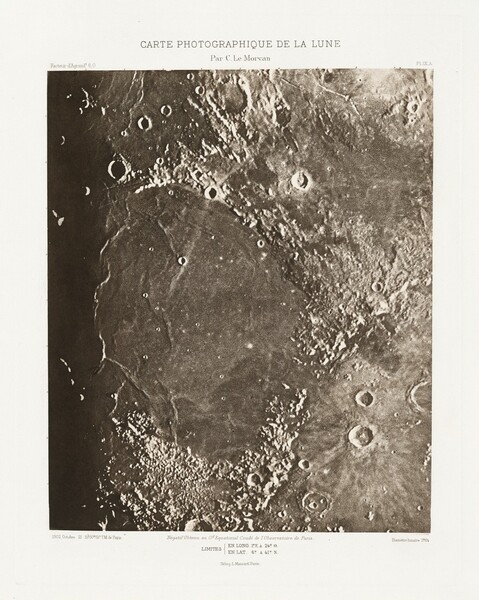 Carte photographique de la lune, planche IX.A (Photographic Chart of the Moon, plate IX.A)