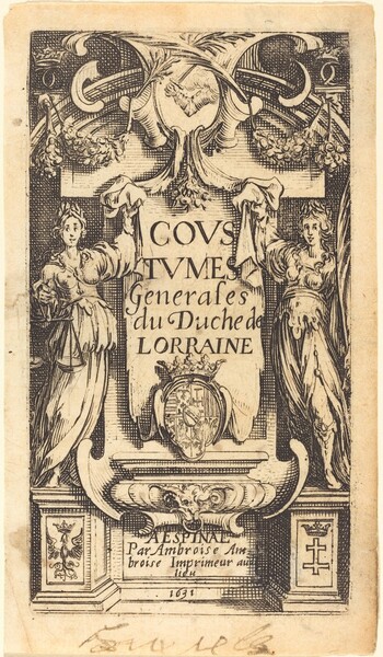 Frontispiece for The Customs of Lorraine