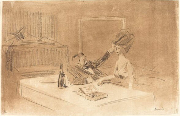 Scene in a Private Room (horizontal plate)