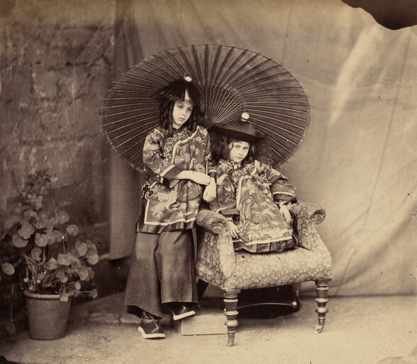 Lorina and Alice Liddell in Chinese Dress