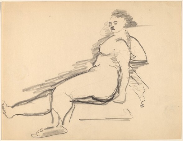 Reclining Nude, Right Arm Supporting Torso