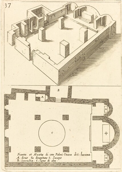 Plan and Elevation of the Church of S. Iacoma