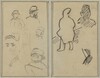 Five Studies of Soldiers and a Woman's Face; Two Figures [recto]