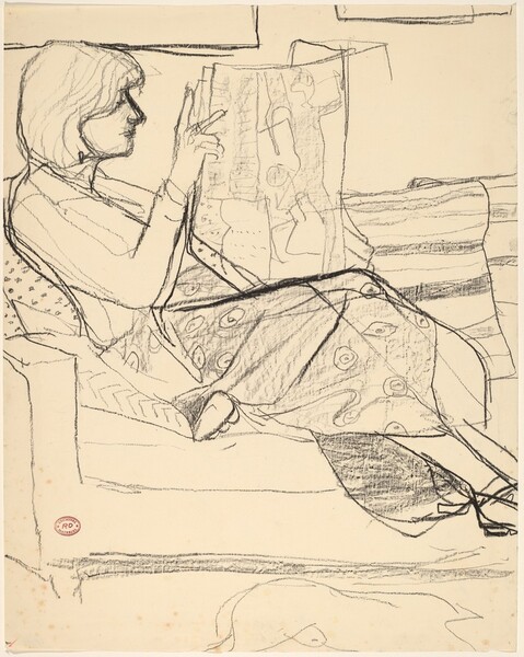 Untitled [woman reading a newspaper]