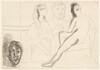 Sculpteur devant sa sculpture, avec jeune fille au turban et tête sculptée (Sculptor before His Sculpture with a Young Woman Wearing a Headdress, and a Sculpted Head)