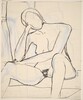 Untitled [seated nude resting her head on her right hand] [verso]