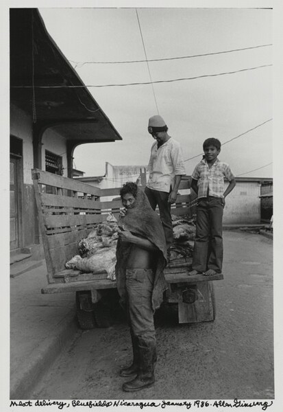 Meat delivery, Bluefields Nicaragua, January 1986.