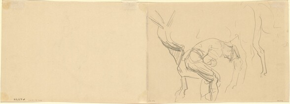 Study for Shoeing Calvary Horses at the Front [verso]