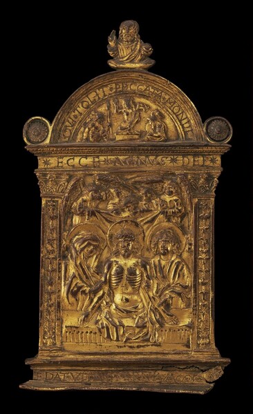 Pax with Christ as the Man of Sorrows with the Virgin, Saint John, and Angels