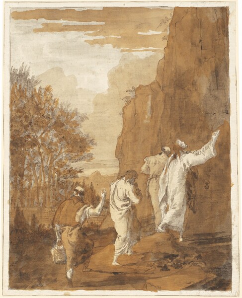 Christ Leading Peter, James, and John to the High Mountain for the Transfiguration