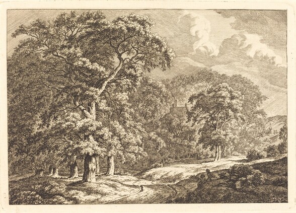 Forest with Travelers by a Road
