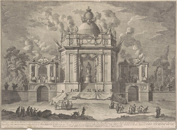 The Prima Macchina for the Chinea of 1771: The Temple of Asclepius