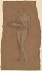 Standing Female Nude Holding a Bowl [recto]
