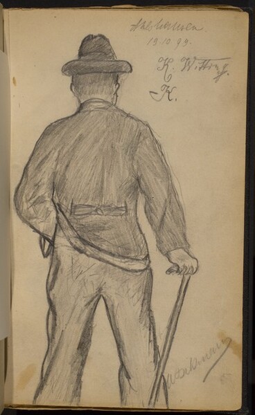 Man with Cane seen from Behind