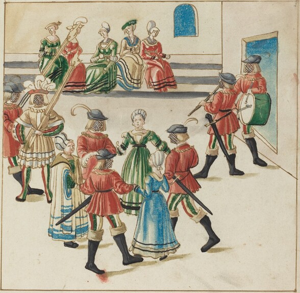 Three Couples in a Circle Dance