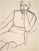 Untitled [seated model with her left hand to her mouth] [verso]