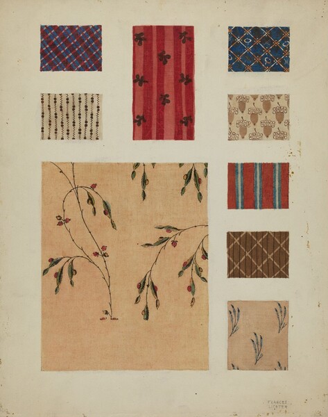 Materials from Patchwork Bedspread