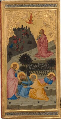 Scenes from the Passion of Christ: The  Agony in the Garden [left panel]
