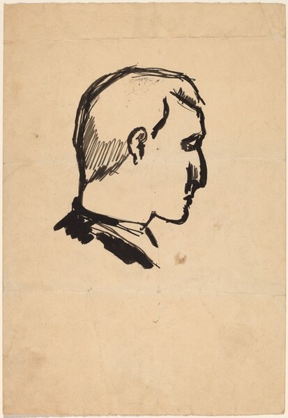 Head of a Man in Profile to the Right