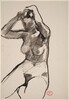Untitled [seated nude adjusting her hair] [recto]