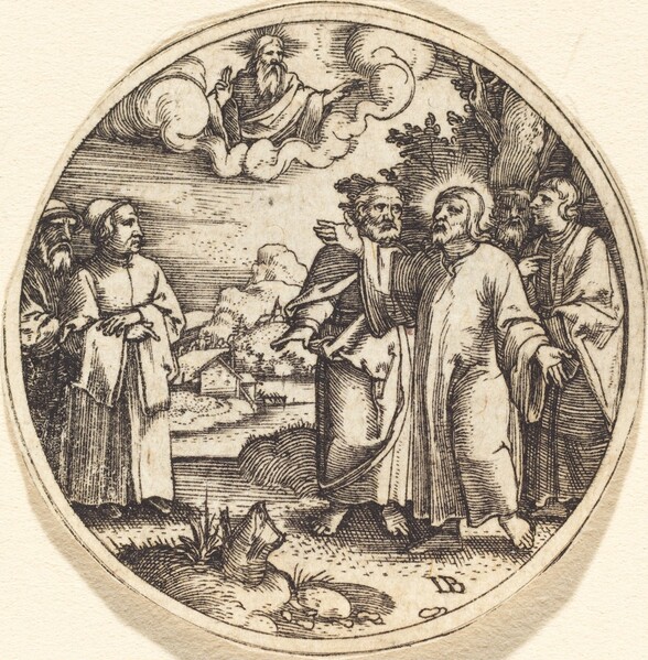Christ with Three of His Apostles
