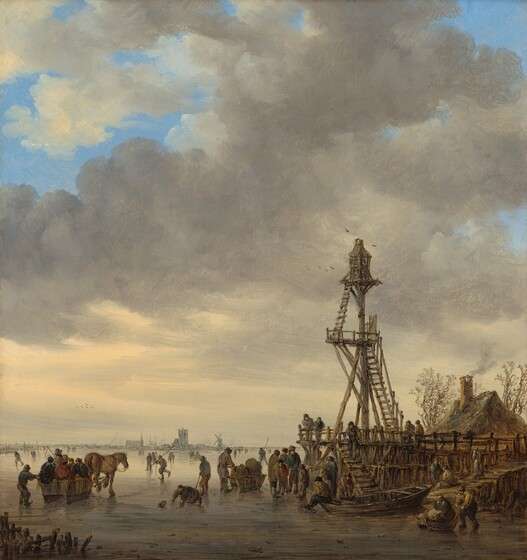Jan van Goyen, Ice Scene near a Wooden Observation Tower, 1646