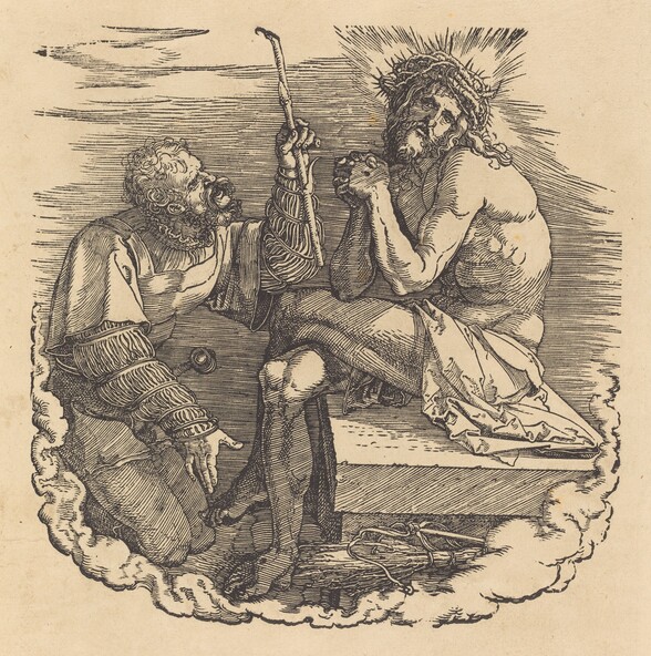 The Man of Sorrows Mocked by a Soldier