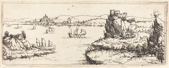 Landscape with Sail Boats