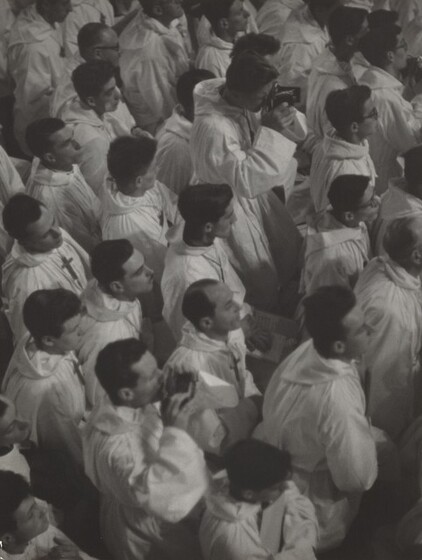 David Seymour (Chim), French Croix de Bois Choir Members at a Papal Mass, 1949