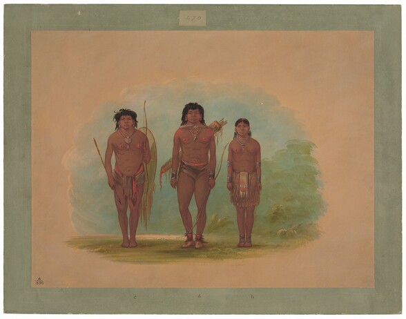 Chaco Chief, His Wife, and a Warrior