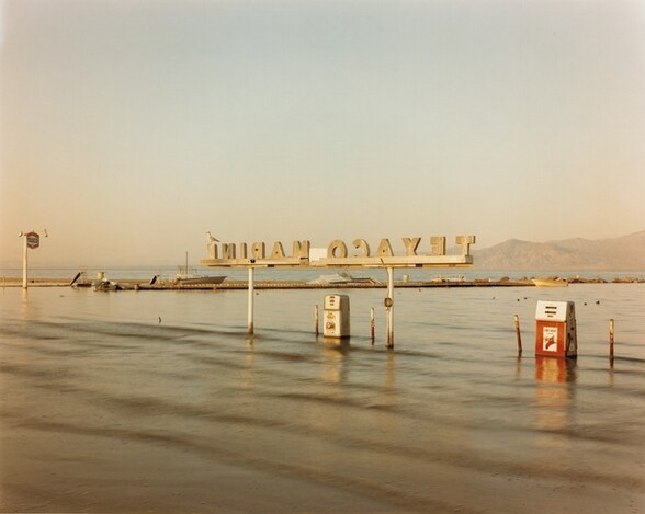 Flooded Marina (Gas Pumps), Salton Sea, California