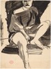 Untitled [seated figure with bare shoulder] [recto]