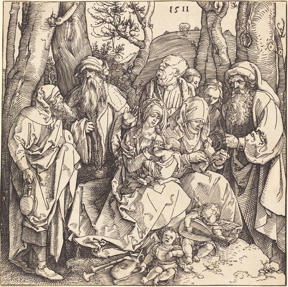The Holy Family with Two Music-Making Angels