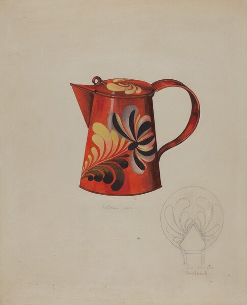 Toleware Syrup Pitcher