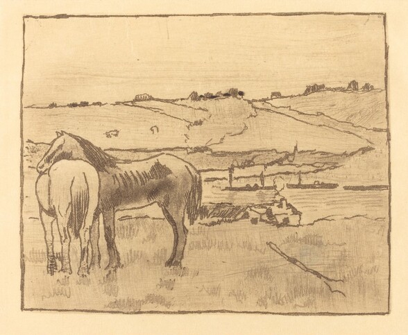 Horses in the Meadow (Chevaux dans la prairie)