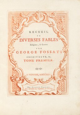 Giorgio Fossati, Jean de La Fontaine, Raccolta di Varie Favole delineate ed incise in rame, 17441744