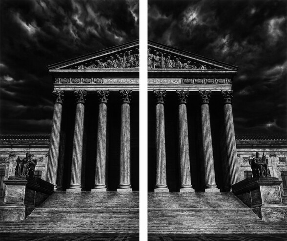 <p>Robert Longo, The Rock (The Supreme Court of the United States--Split), 2018